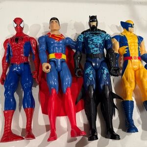 4 Superhero action figures